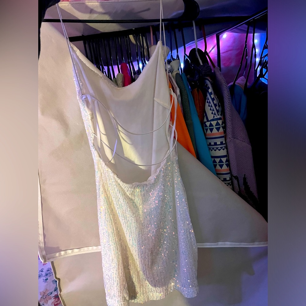 cute white hoco or party dress!